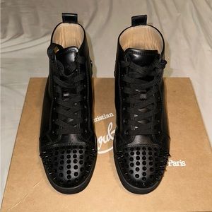Christian Louboutin high top spikes boots